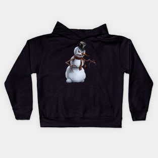 Super Scary Snowman Kids Hoodie